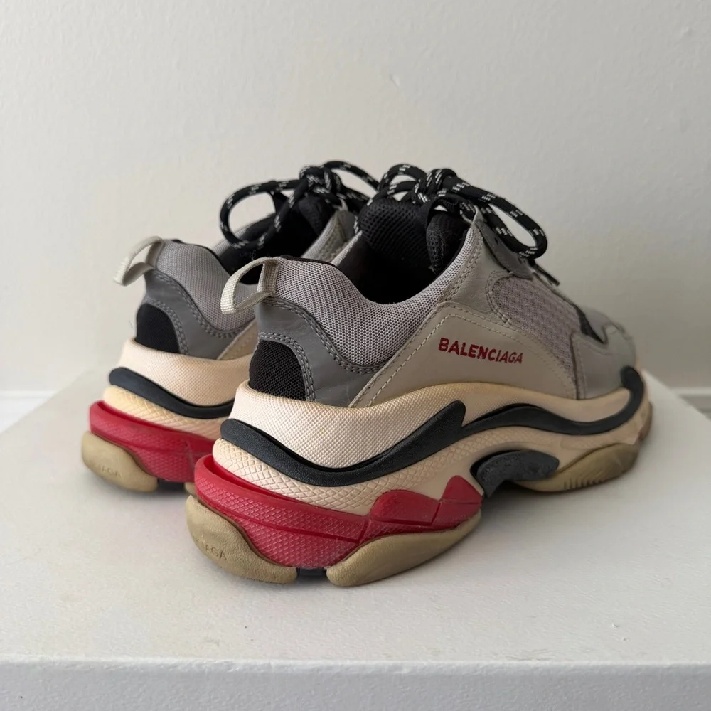 Balenciaga Wmns Triple S Sneaker 'Silver Black Red' - Picture 6 of 14